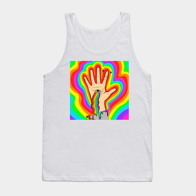 Hand with the eye of God and a rainbow Tank Top by TheSkullArmy